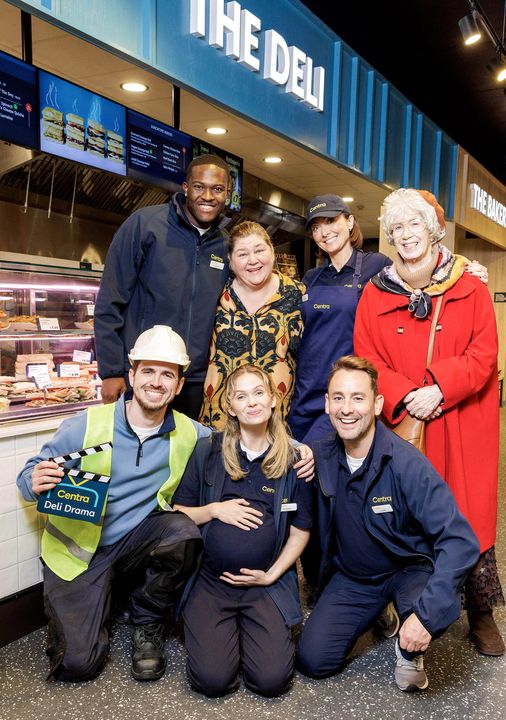 Cheryl with the cast of Centra Deli Drama